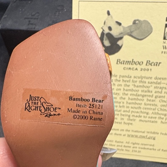 Just The Right Shoe Bamboo Bear Sandals - Black and Blue - Picture 5 of 5